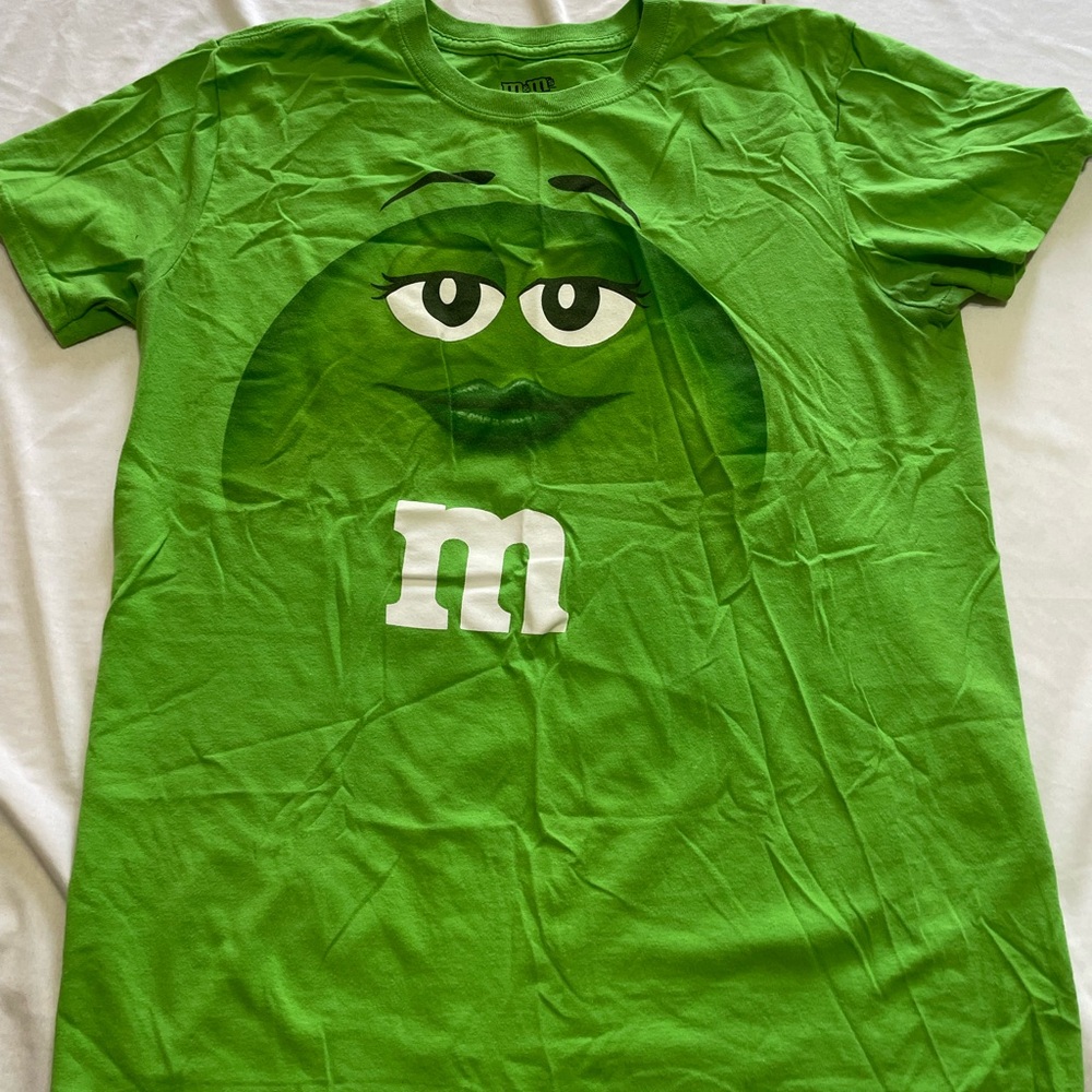 Green m&m t-shirt